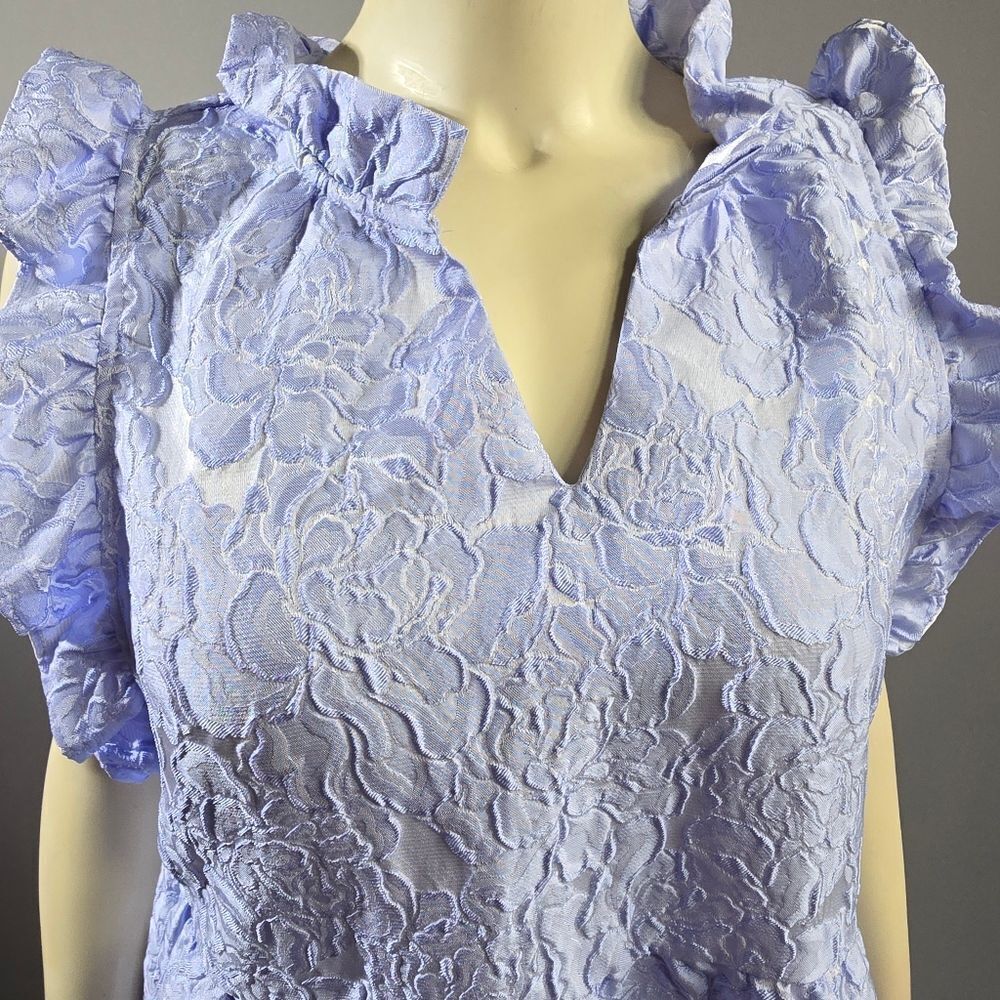 THML Light Blue Textured Mini Dress R7 - Picture 2 of 5